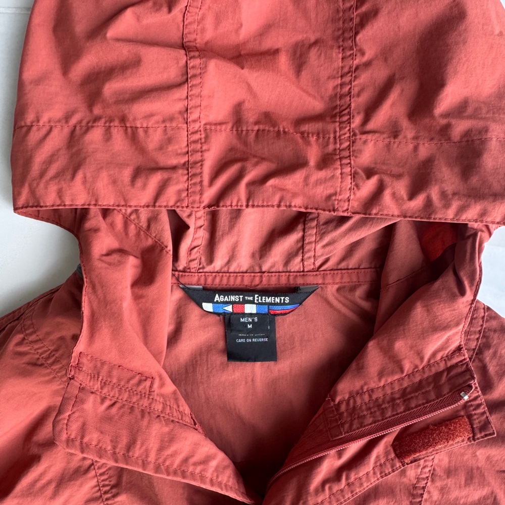Rust Red Hooded Jacket - Picture 3 of 4